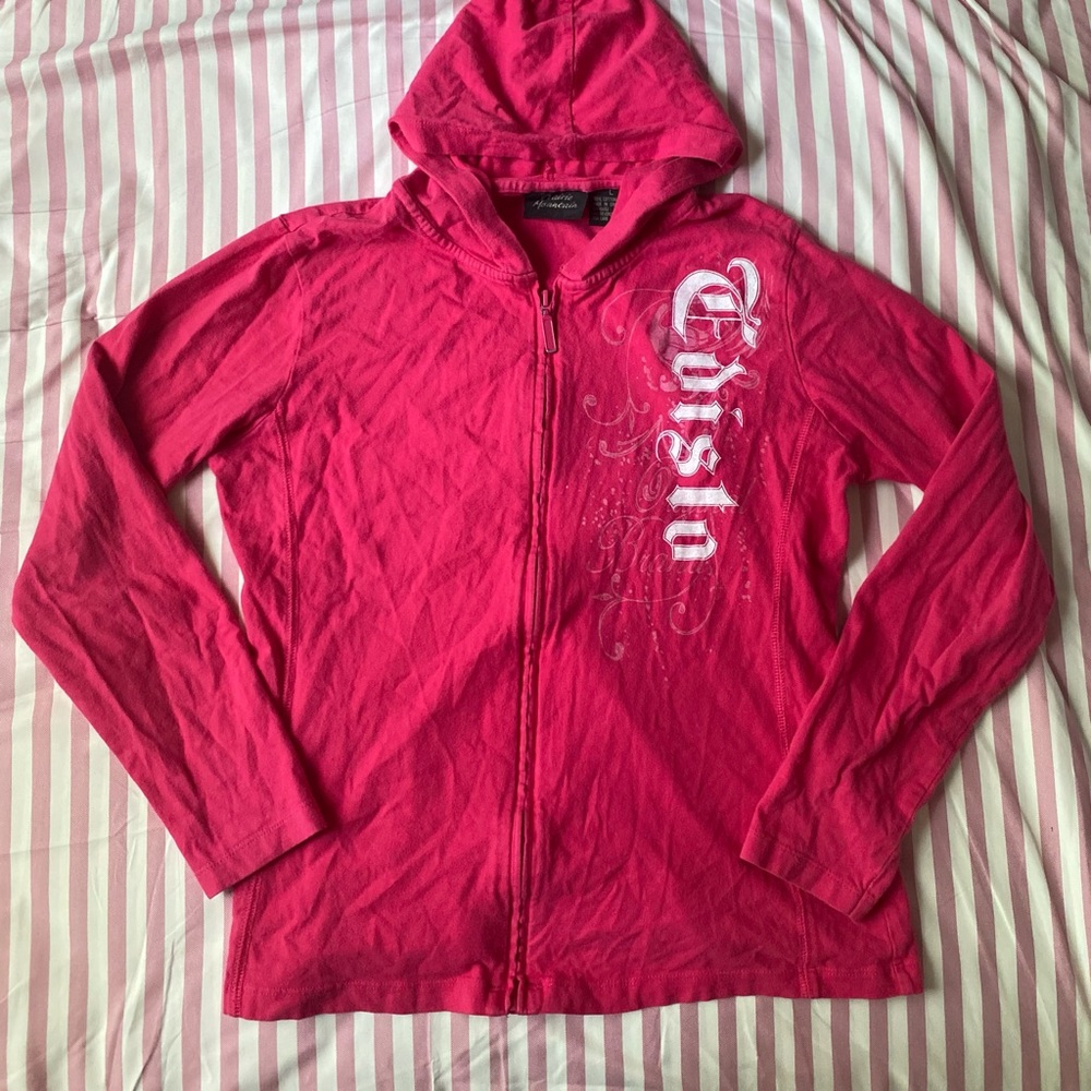 SOLD !! | Y2K hot pink hoodie